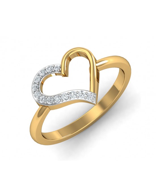 Amia Diamond Heart Ring